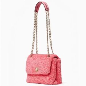 Kate Spade Natalia Faux Fur Small Flap Crossbody Purse EUC